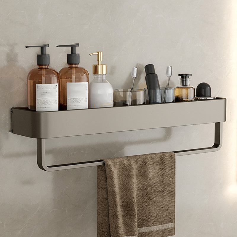 Vivolux | Zeitgemäßes Aluminium Badezimmer Zubehörset Graue Badablage