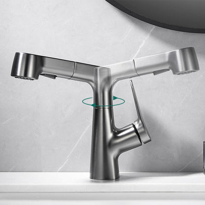 Vivolux | Ausziehbarer Vessel Wasserhahn Moderner Waschbecken Wasserhahn mit einem Hebelgriff