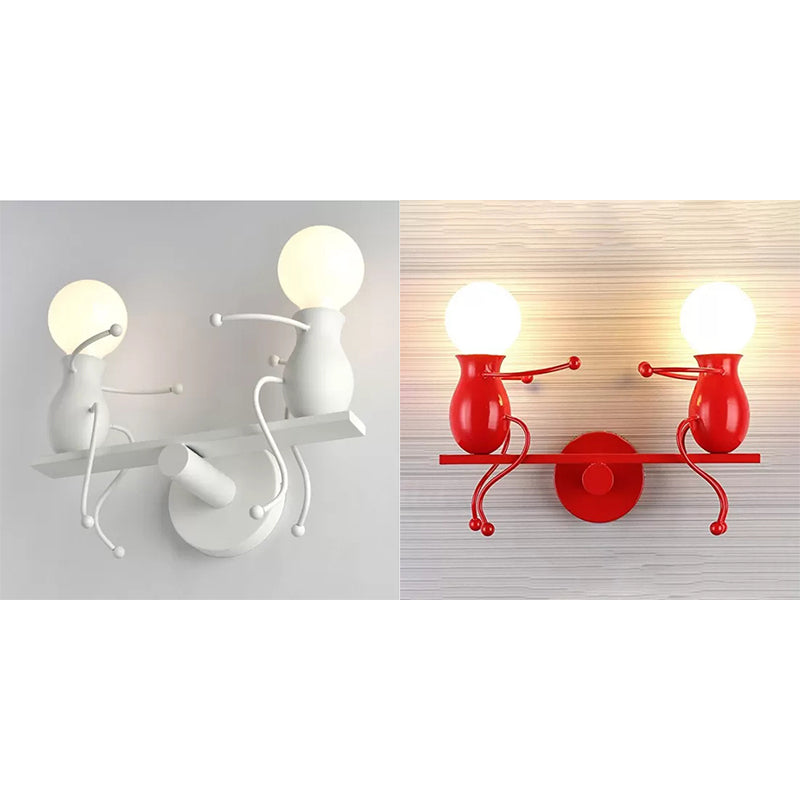Vivolux | Kreative Kleine Wandlampe Wippe Zwei Lichter Metall LED Wandleuchte für Badezimmer