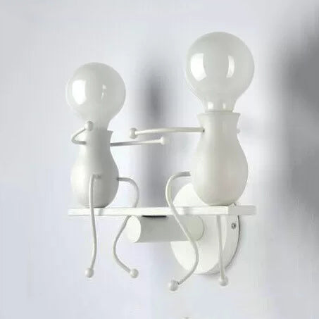 Vivolux | Kreative Kleine Wandlampe Wippe Zwei Lichter Metall LED Wandleuchte für Badezimmer