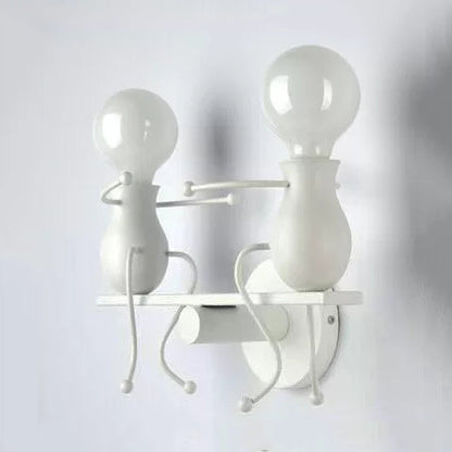 Vivolux | Kreative Kleine Wandlampe Wippe Zwei Lichter Metall LED Wandleuchte für Badezimmer