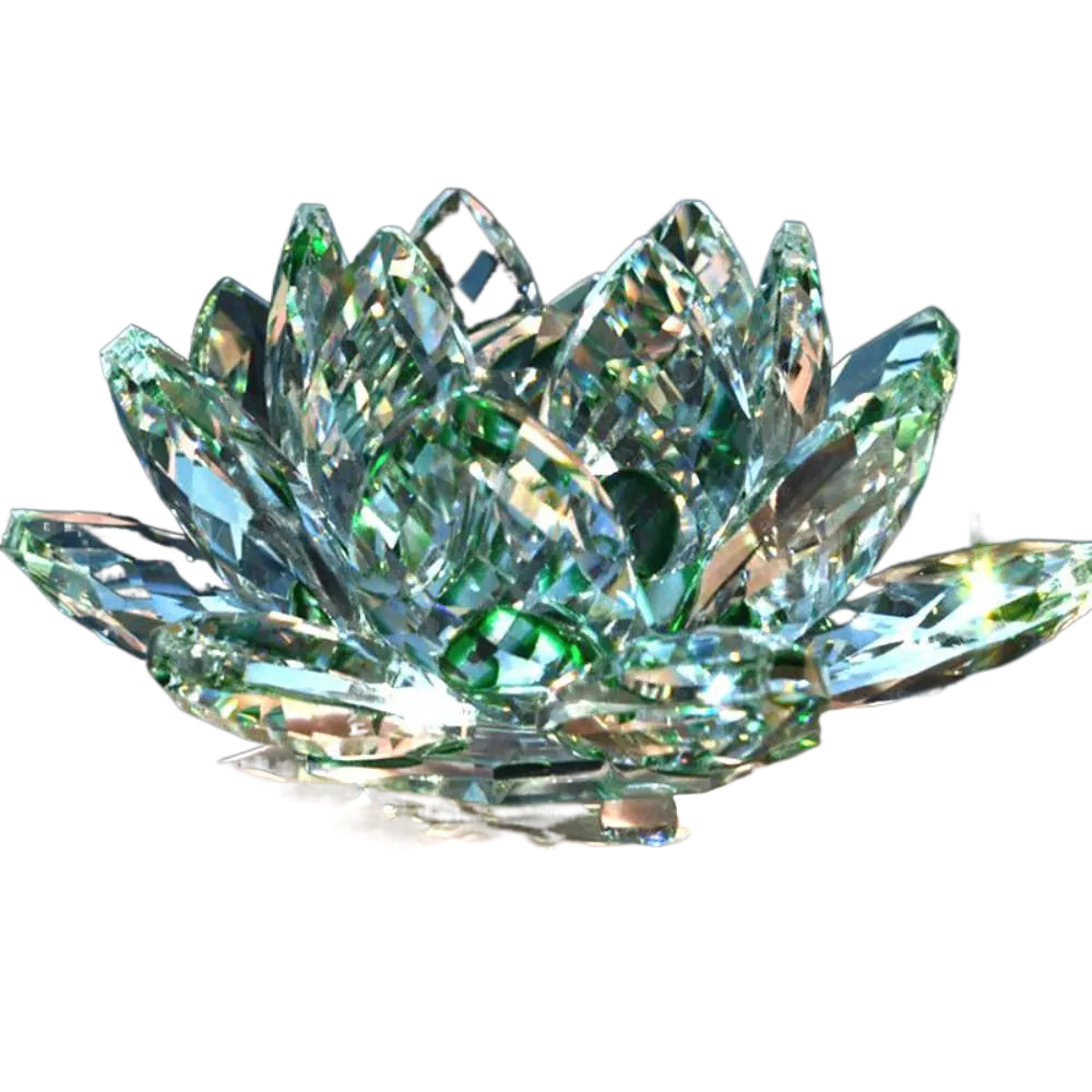 Vivolux | Kristall Lotusblume Figurine Zuhause Hochzeit Dekoration Glas Kunstsammlung Briefbeschwerer Büro Tisch Ornamente Souvenir Geschenke