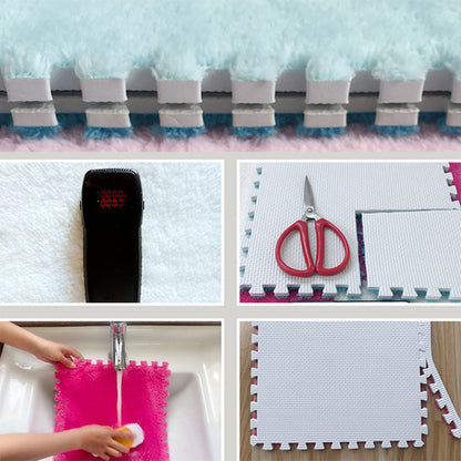 Vivolux | Farbverblassungsbeständige Teppichfliese Einfarbige Interlocking Teppichbodenfliese