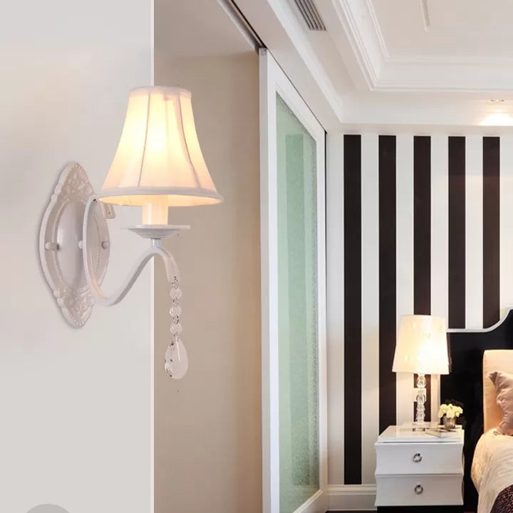 Vivolux | Moderne Uitlopende Schaduw Wandlamp met Druppelachtige Kristallen Metalen Wandkandelaar voor Meisjes Slaapkamer