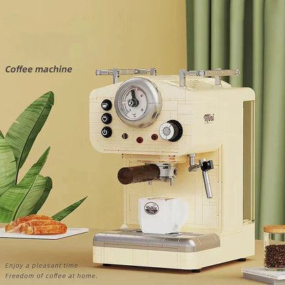 Vivolux | 678PCS Kreative Serie Klassische Kaffeemaschine Bauklötze Automatische Getränkemaschine Modell Bausteine Spielzeug Geschenk für Kinder