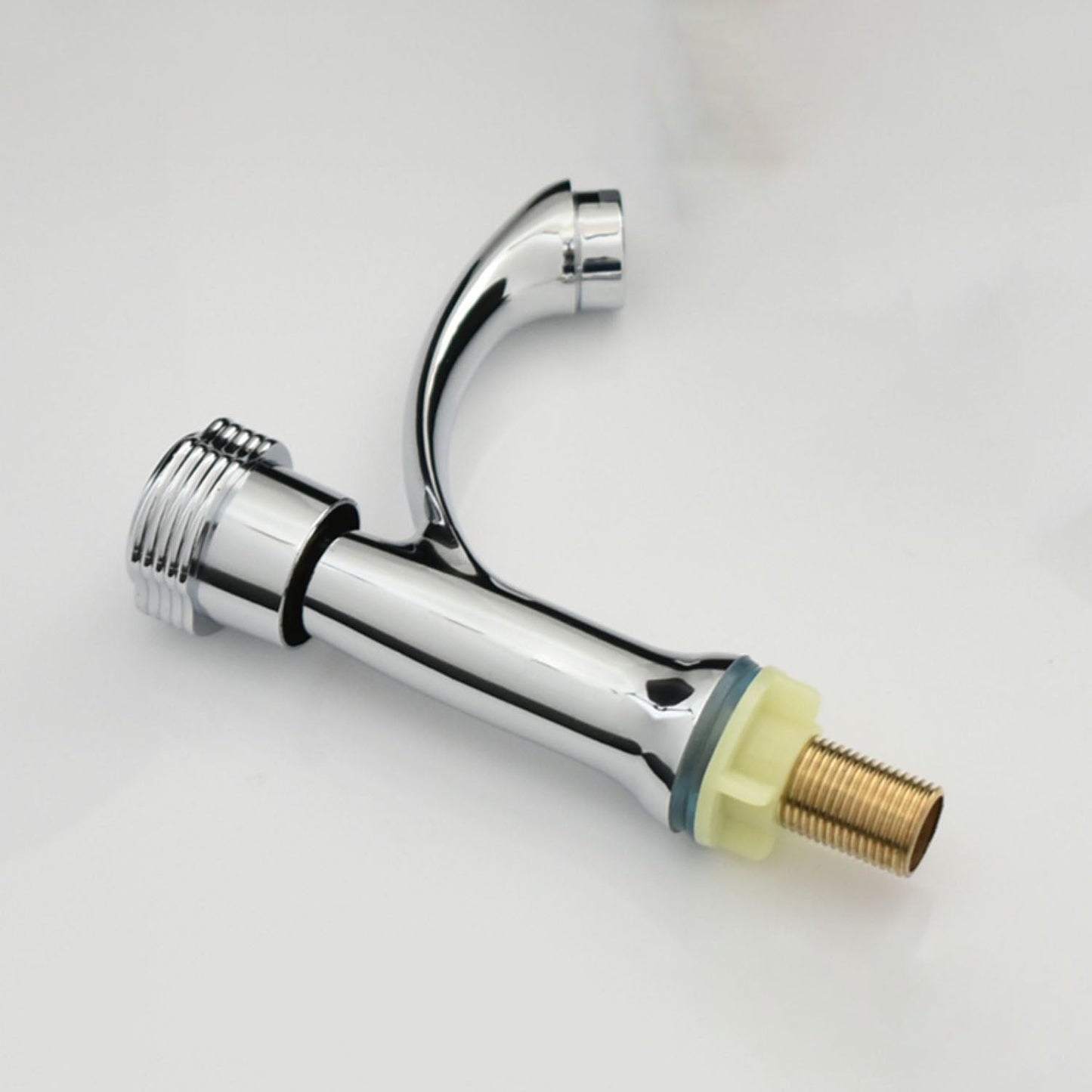 Vivolux | Moderner Badezimmer Wasserhahn Chrom Knopfgriff mit Wasser Schlauch Waschbecken Wasserhahn