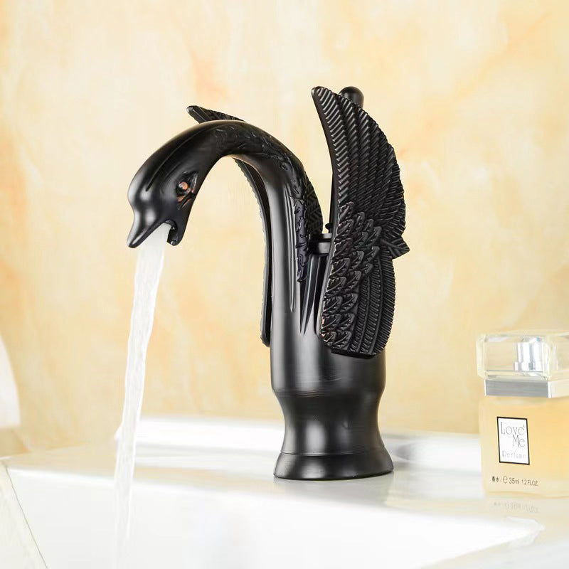 Vivolux | Vollmessing Badezimmer Waschbeckenarmatur Warm- und Kaltwasser Einhebel-Waschbeckenarmatur