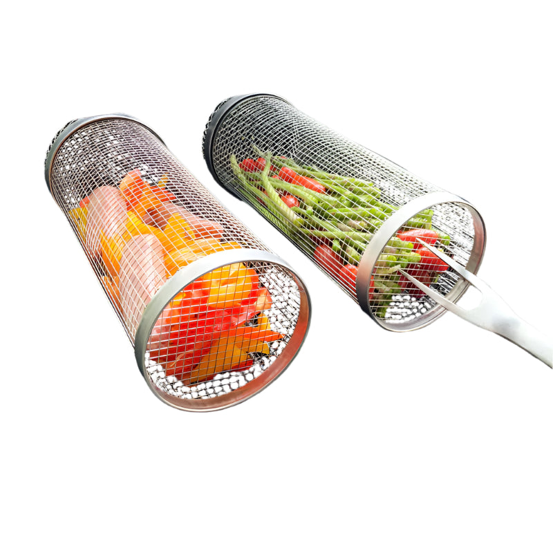 Vivolux | GrillMaster DuoLock Grillkorb aus rostfreiem Stahl