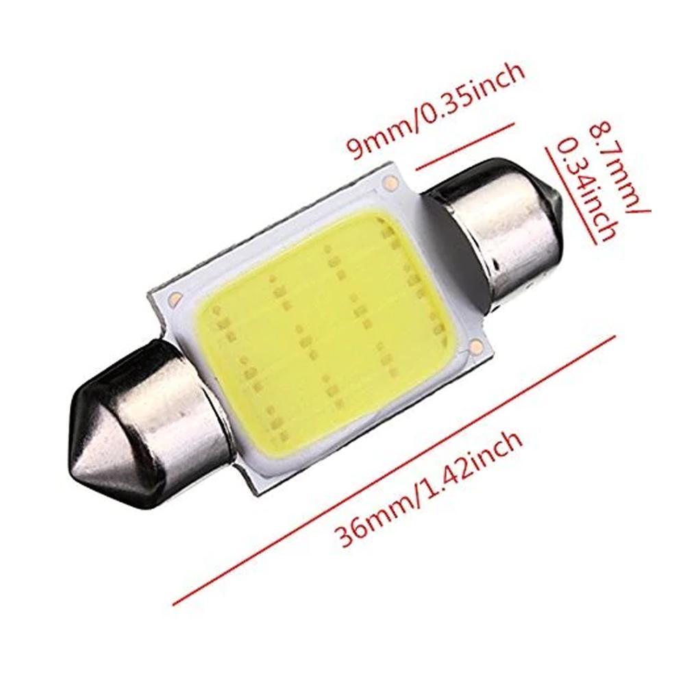 Vivolux | 10 Stück Auto-Innenraum-Dome-Lampen COB 1.5W DC12V LED-Lampenplatte