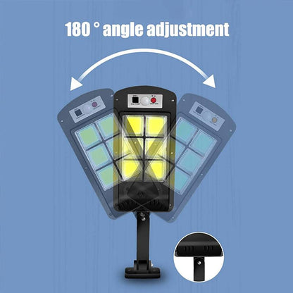Vivolux | 200W Außen-Solar-LED-Lampe mit Fernbedienung, Bewegungs- und Dämmerungssensor