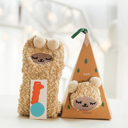 Vivolux | 4 Paar Weihnachts-Themen Korall-Fleece weiche warme Socken