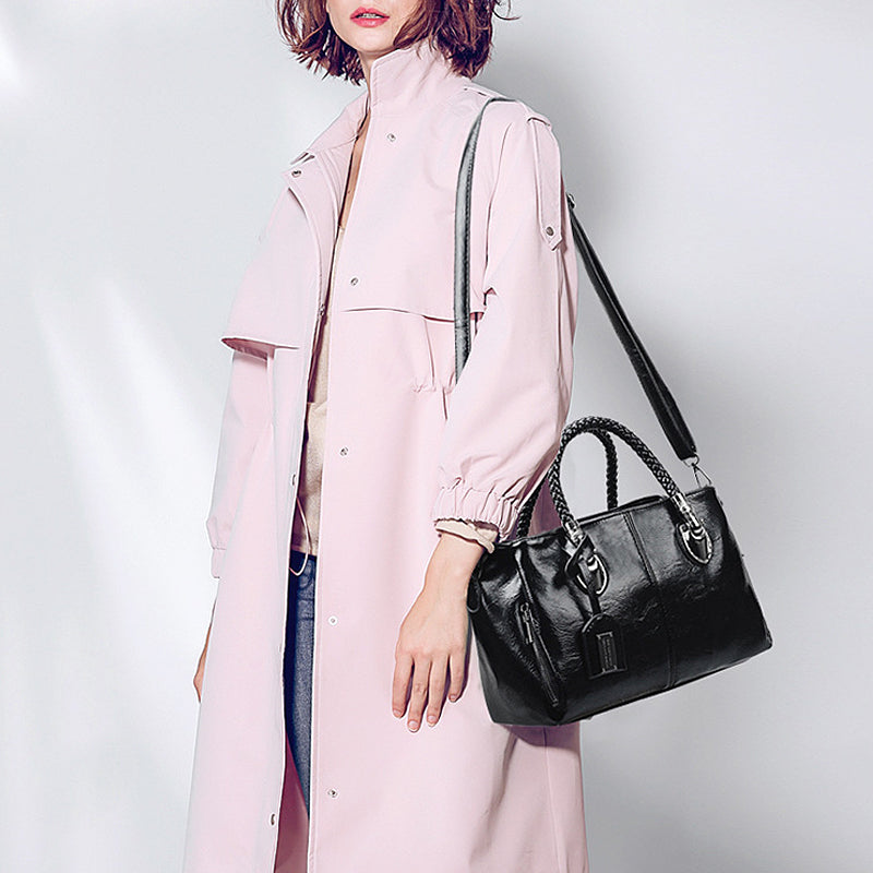 Vivolux | Neue Handtaschen aus Ölwachsleder Boston, große Tragetasche aus weichem Leder