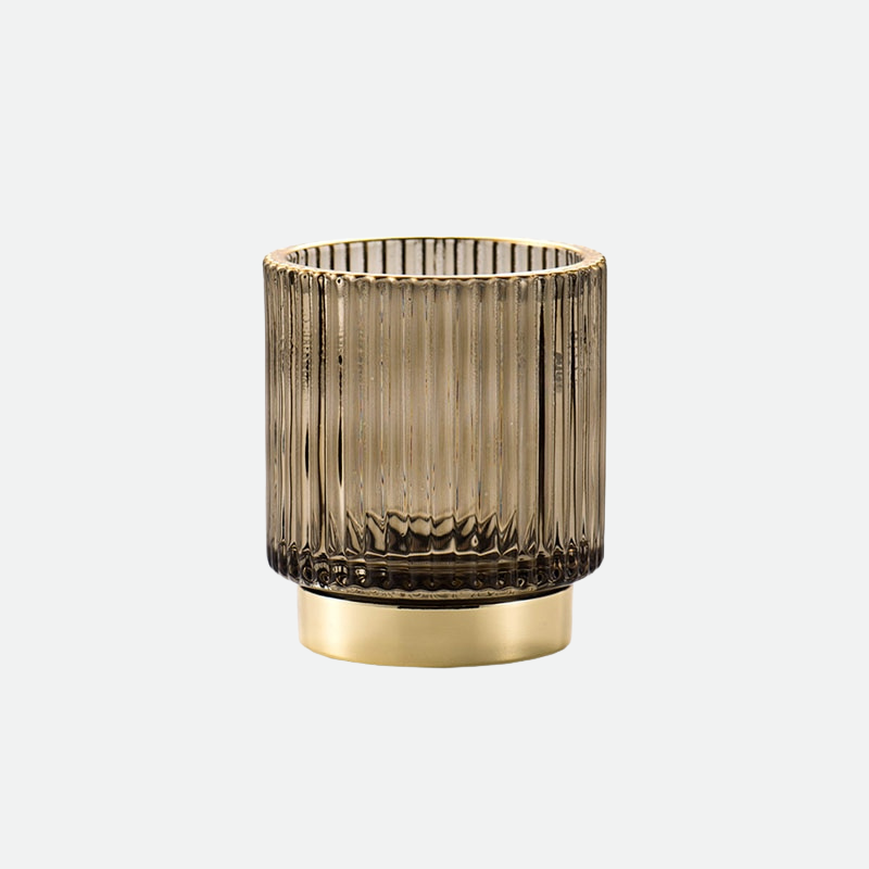 Vivolux | Elise Gold Foil Glas Makeup Halter & Organizer