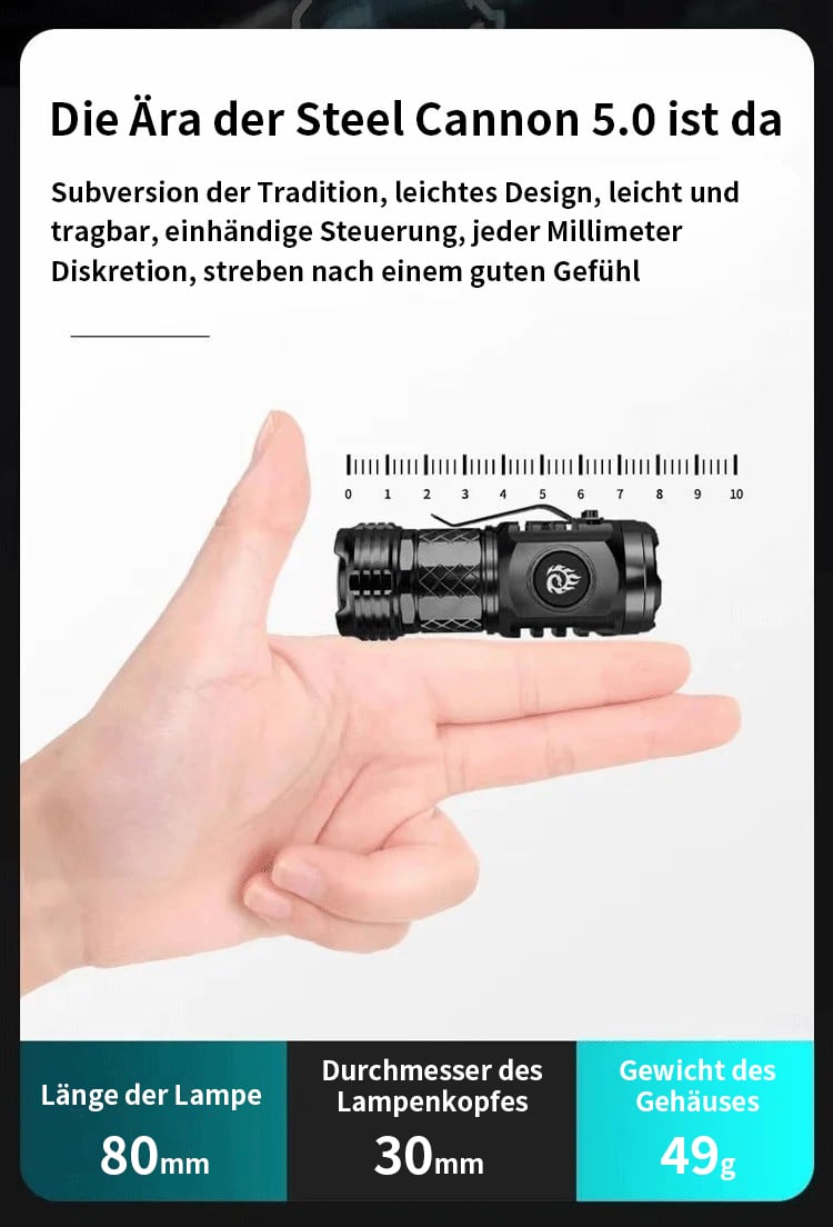 Deutsche dreiäugige Monster-Mini-Super-Power-Taschenlampe