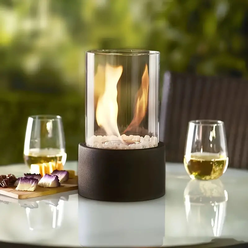 Vivolux | Tragbare Feuerschale für eine gemütliche Atmosphäre | Elegante & moderne Tisch-Feuerschale - Shakti