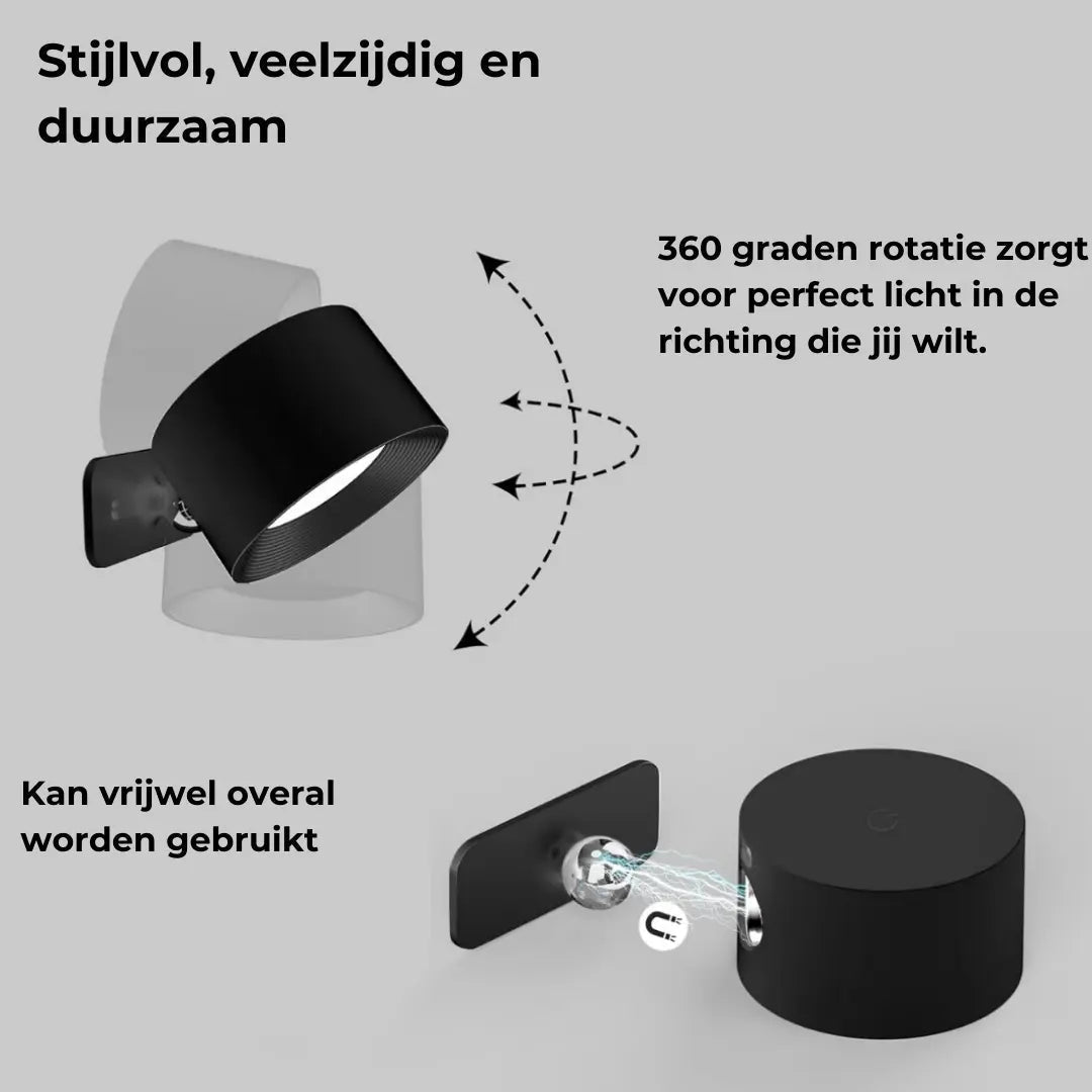 Vivolux | Wandlampe Wiederaufladbar Kabellos 360°