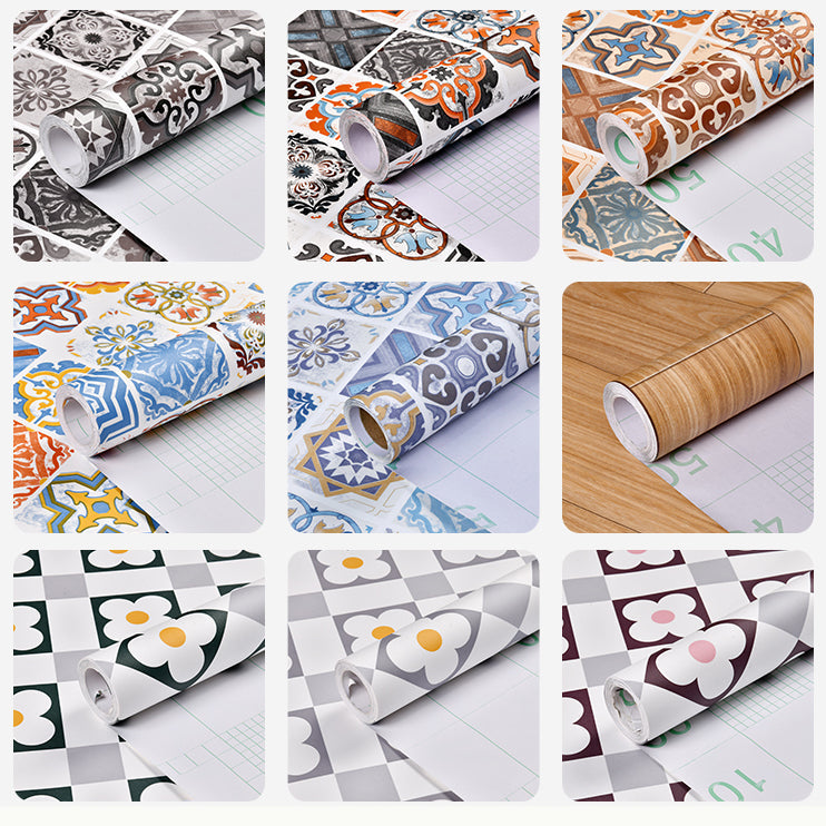 Vivolux | Multi-Tonal Stil Vinyl Plankenboden Peel and Stick Porzellanfliesen Look PVC Bodenbelag