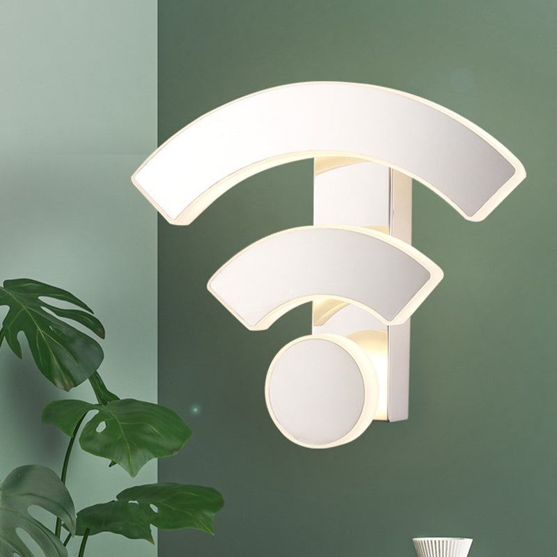 Vivolux | Acryl WIFI-achtige Wandmontage Verlichtingsarmatuur Nordic LED Witte Wandlamp in Wit/Warm Licht