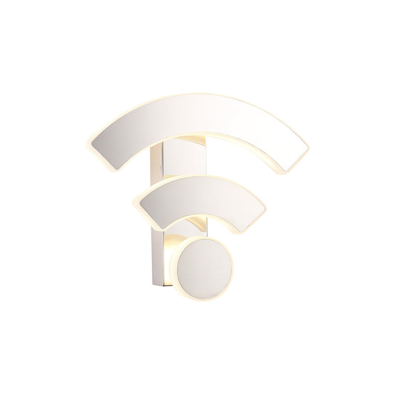 Vivolux | Acryl WIFI-achtige Wandmontage Verlichtingsarmatuur Nordic LED Witte Wandlamp in Wit/Warm Licht