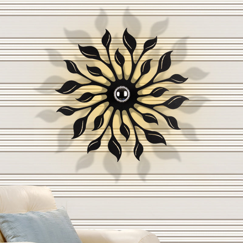 Vivolux | Zwarte Afwerking Blossom Wandlamp Licht Nordic LED Metalen Wandgemonteerde Lamp voor Woonkamer
