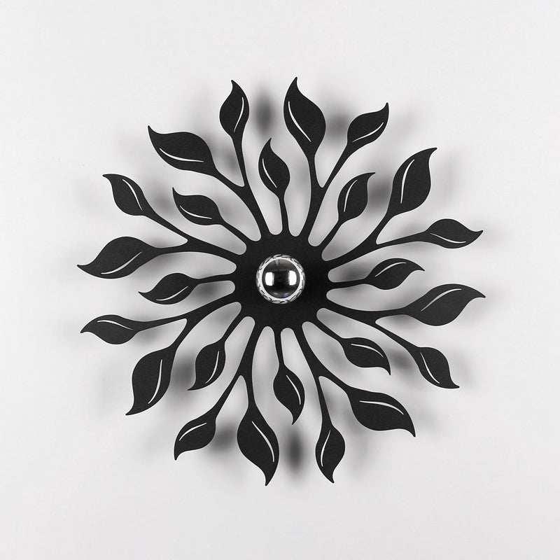 Vivolux | Zwarte Afwerking Blossom Wandlamp Licht Nordic LED Metalen Wandgemonteerde Lamp voor Woonkamer