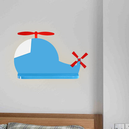 Vivolux | Airplane Wandverlichting Cartoon Metaal LED Blauwe Wandlamp in Wit/3 Kleuren Licht voor Kinderkamer