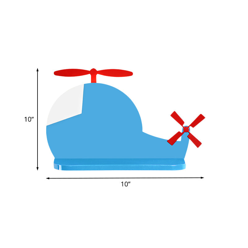 Vivolux | Airplane Wandverlichting Cartoon Metaal LED Blauwe Wandlamp in Wit/3 Kleuren Licht voor Kinderkamer