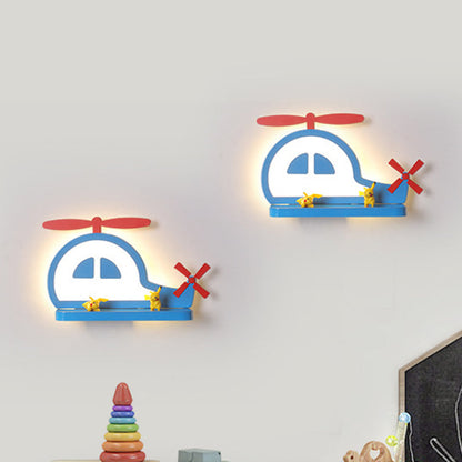 Vivolux | Acryl Olifant/Voertuig/Pompoen Wandlamp Cartoon LED Muur Geïnstalleerd Lamp met Opslag Bureau in Pewter/Geel/Blauw, Wit/Warm Licht