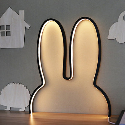 Vivolux | Cartoon Rabbit Frame Wandlamp Verlichting Acryl LED Bedlamp Fixture in Wit/Zwart