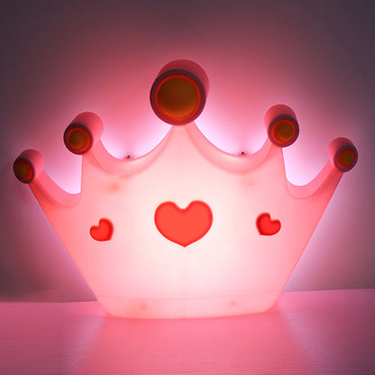 Vivolux | Rosa Finish Krone Form Wandlamp Wandlamp Cartoon LED Kunststof Wandmontage Lamp Fixture