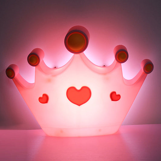 Vivolux | Rosa Finish Krone Form Wandlamp Wandlamp Cartoon LED Kunststof Wandmontage Lamp Fixture