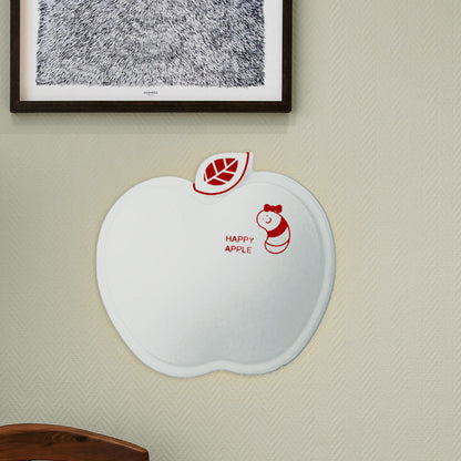 Vivolux | Apple-Like Wandverlichting Cartoon Plastic Wit/Roze/Geel LED Wandlamp met Klein Wormpatroon