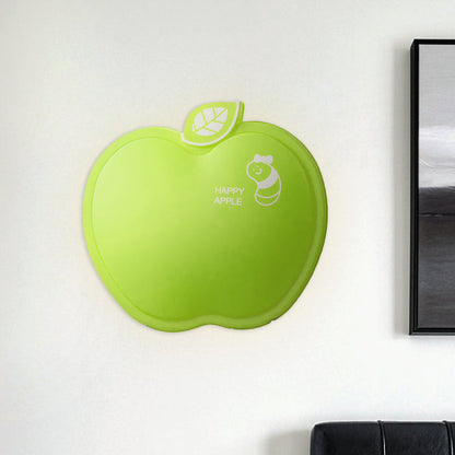 Vivolux | Apple-Like Wandverlichting Cartoon Plastic Wit/Roze/Geel LED Wandlamp met Klein Wormpatroon