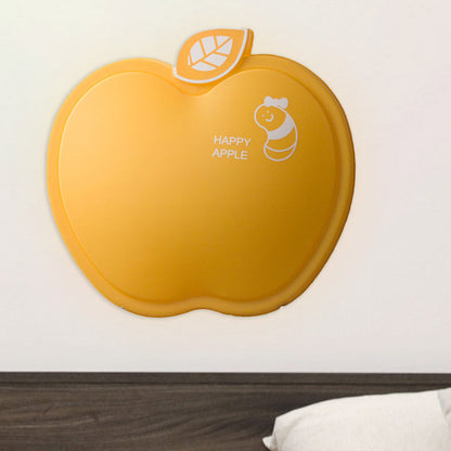 Vivolux | Apple-Like Wandverlichting Cartoon Plastic Wit/Roze/Geel LED Wandlamp met Klein Wormpatroon