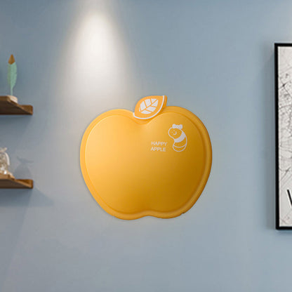 Vivolux | Apple-Like Wandverlichting Cartoon Plastic Wit/Roze/Geel LED Wandlamp met Klein Wormpatroon