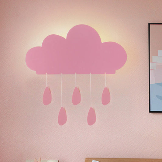Vivolux | Regenwolk Vorm Wandlamp Cartoon Acryl LED Nachttafellamp Bevestiging in Blauw/Roze