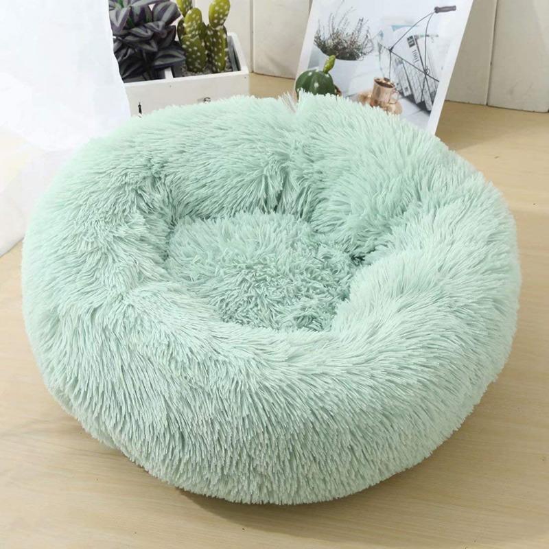 Vivolux | PawNest Beruhigendes Donut-Katzenbett | Rundes Plüsch Nest | Stresslindernd & Gemütlich | Perfekt für Katzen & kleine Hunde