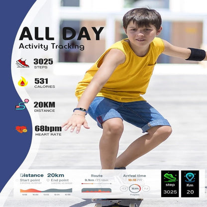 Vivolux | Kinder-Smartwatch mit GPS, Fitness-Tracking und Gesundheitsfunktionen – Viona