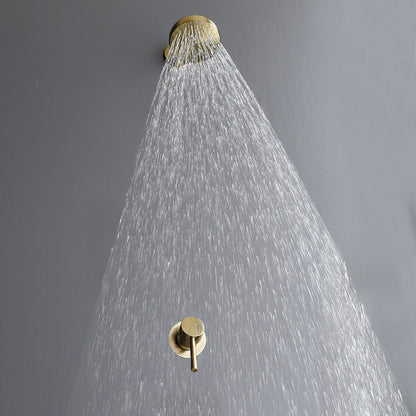 Vivolux | Edelstahl Duschkombination Runder Festduschkopf mit Duscharm