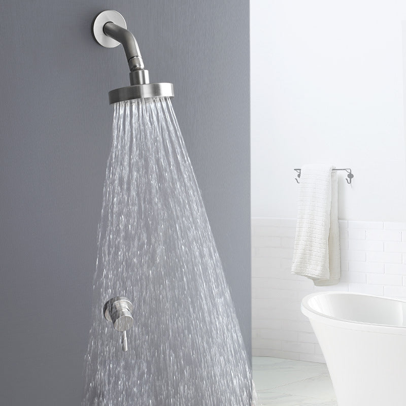 Vivolux | Edelstahl Duschkombination Runder Festduschkopf mit Duscharm