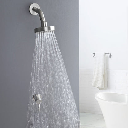 Vivolux | Edelstahl Duschkombination Runder Festduschkopf mit Duscharm