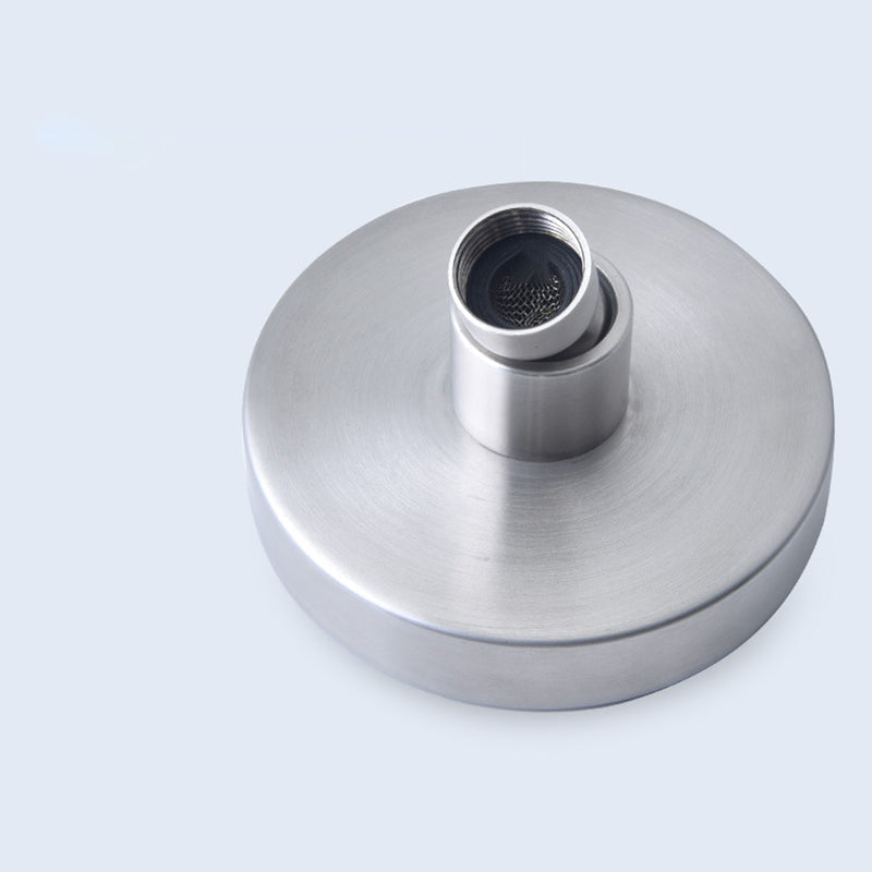 Vivolux | Edelstahl Duschkombination Runder Festduschkopf mit Duscharm