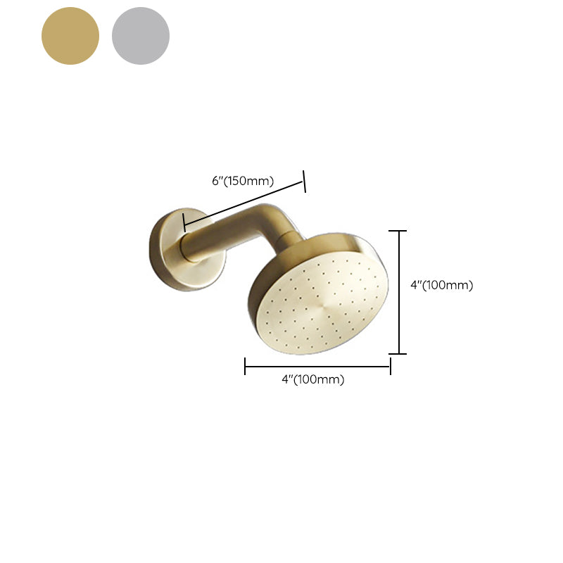 Vivolux | Edelstahl Duschkombination Runder Festduschkopf mit Duscharm
