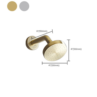 Vivolux | Edelstahl Duschkombination Runder Festduschkopf mit Duscharm