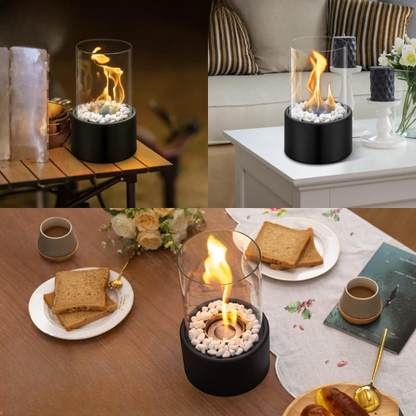 Vivolux | Tragbare Feuerschale für eine gemütliche Atmosphäre | Elegante & moderne Tisch-Feuerschale - Shakti