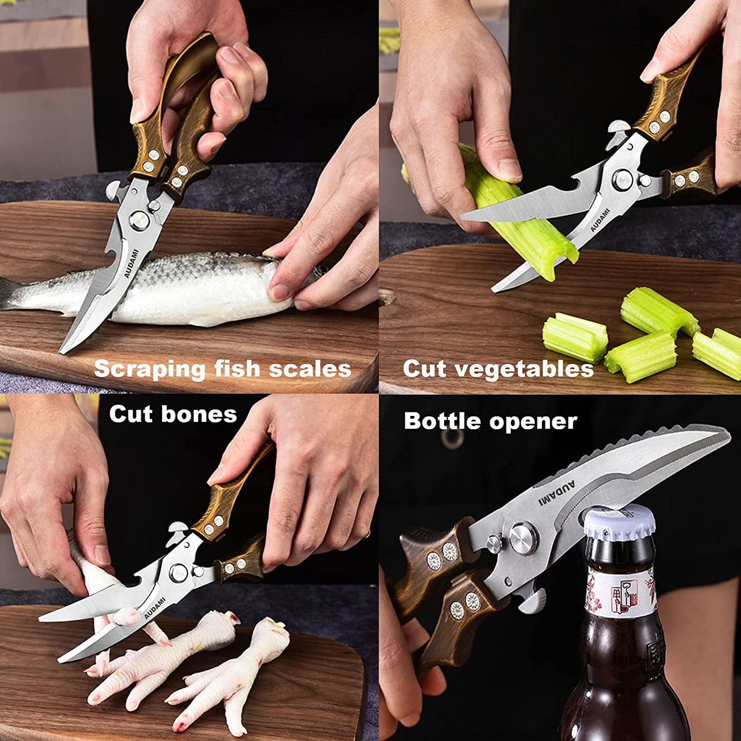 Vivolux | Küchen-Scheren Schwerlast-Küchenscheren-Set 2-Pack, Geflügelscheren Schwerlast-Profischnell