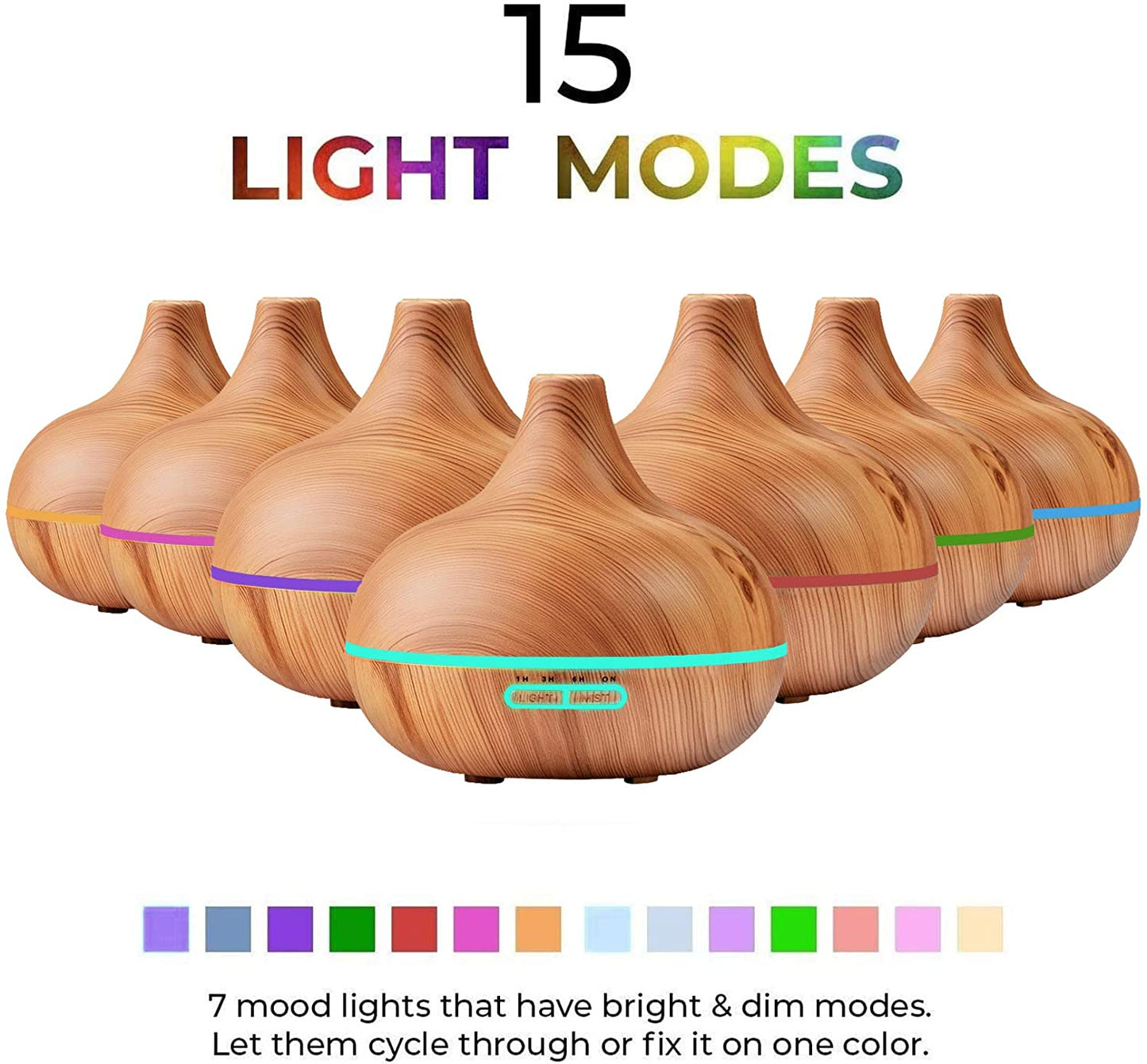 Ultraschall-Diffusor & Top 10 ätherische Öle - 400ml Diffusor