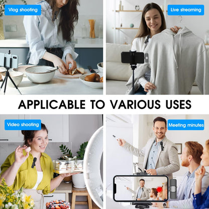 Vivolux | 2-Pack kabelloses Mikrofon für iPhone iPad