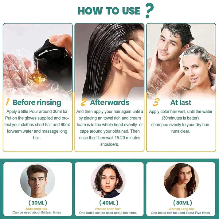 Vivolux | BLACK HAIR DYE SHAMPOO (AYURVEDIC NO SIDE EFFECT)