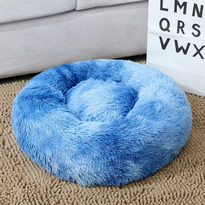 Vivolux | Runder Regenbogen Extra Plüsch Beruhigender Donut Hundebetten